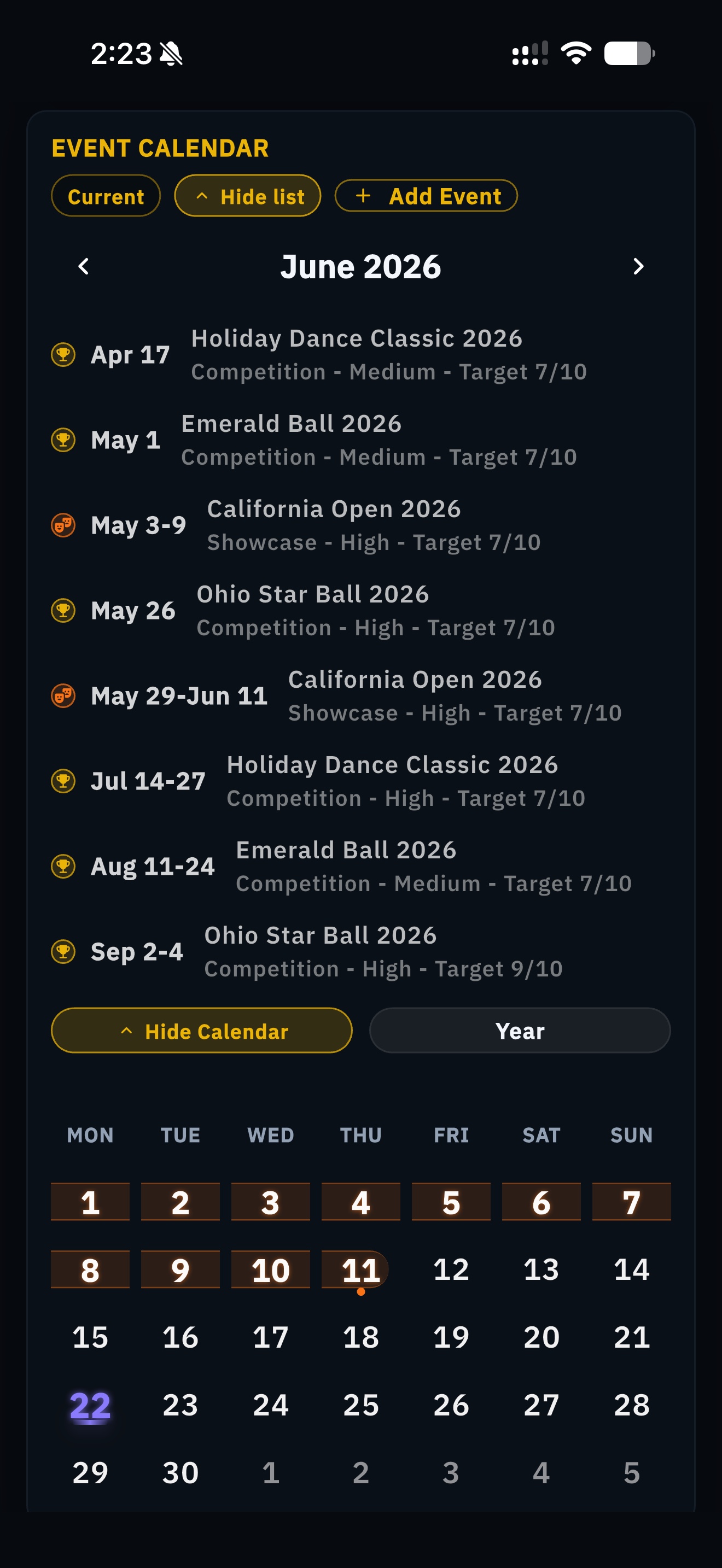 Event Readiness screen in AXIOM